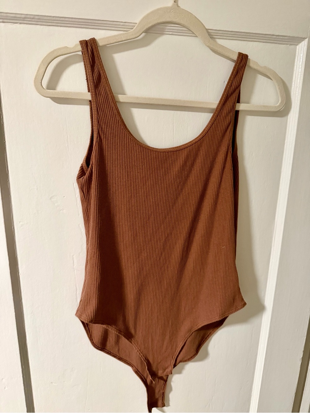 Old Navy Ribbed Scoop Neck Bodysuit - Rust